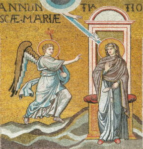 Annonciation à Marie Lc1 3 Mosaïque byzantine Monreale