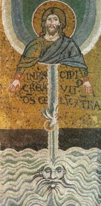 Création ciel et terre Gn1 A1 Mosaïque byzantine Monreale