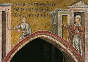 La femme de Pilate Mt29 29 Mosaïque byzantine Monreale