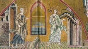 L’ange libère Pierre de prison Ac12 N4 Mosaïque byzantine Monreale