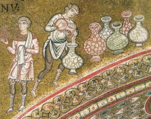 Noces de Cana Jn2 serviteurs 18 Mosaïque byzantine Monreale 2