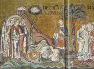 Paul est tué – décollation P11 Mosaïque byzantine Monreale