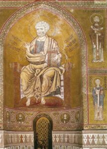Pierre en Gloire N1 Mosaïque byzantine Monreale